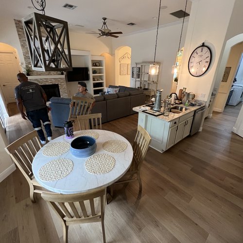 Kitchen Dinning Room flooring installation at Lake Mary Flooring in Seminole County, FL