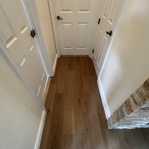 Hallway flooring installation at Lake Mary Flooring in Seminole County, FL