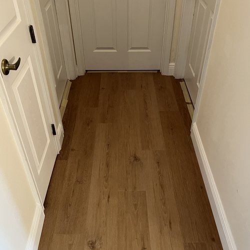 Hallway flooring installation at Lake Mary Flooring in Seminole County, FL