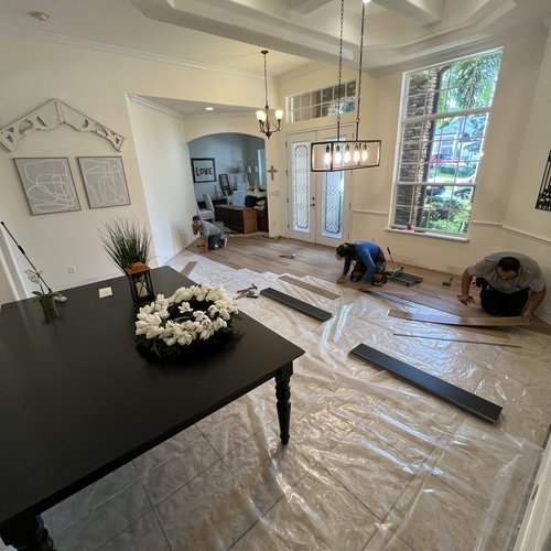 Living room flooring installation at Lake Mary Flooring in Seminole County, FL