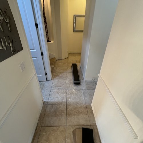 Hallway flooring installation at Lake Mary Flooring in Seminole County, FL