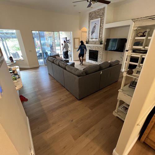Living room flooring installation at Lake Mary Flooring in Seminole County, FL