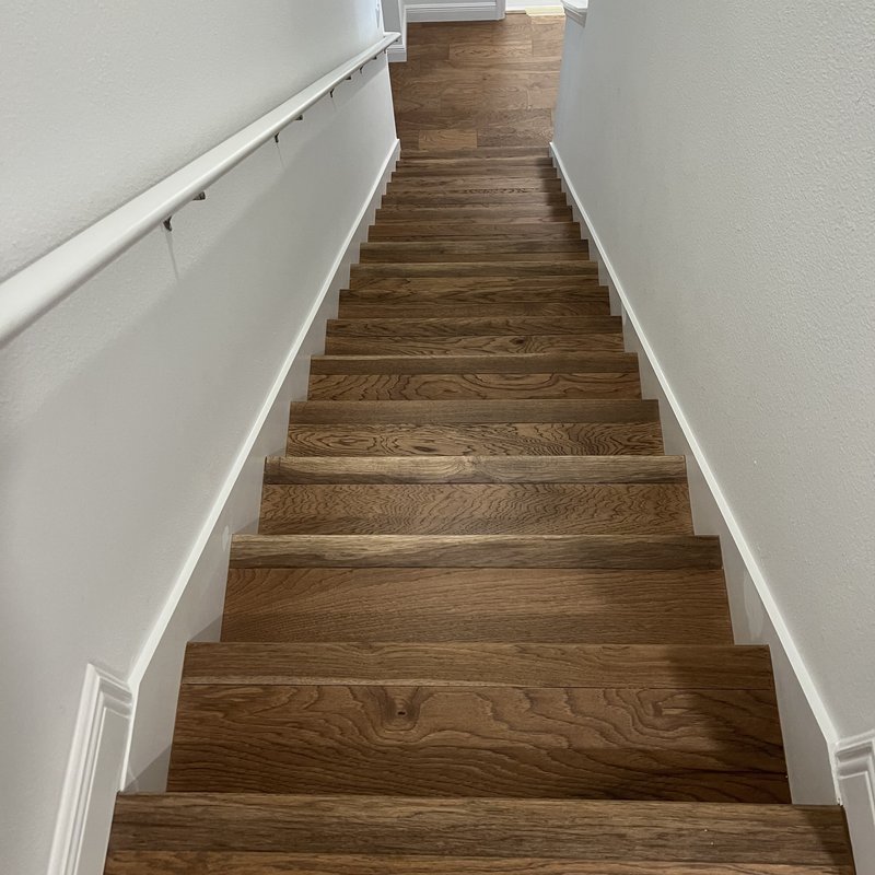 Hardwood stairs installation at Lake Mary Flooring in Casselberry, FL